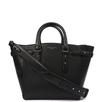 Aspinal of London Tote Marylebone Small in Black, Leather — Alternate View 7