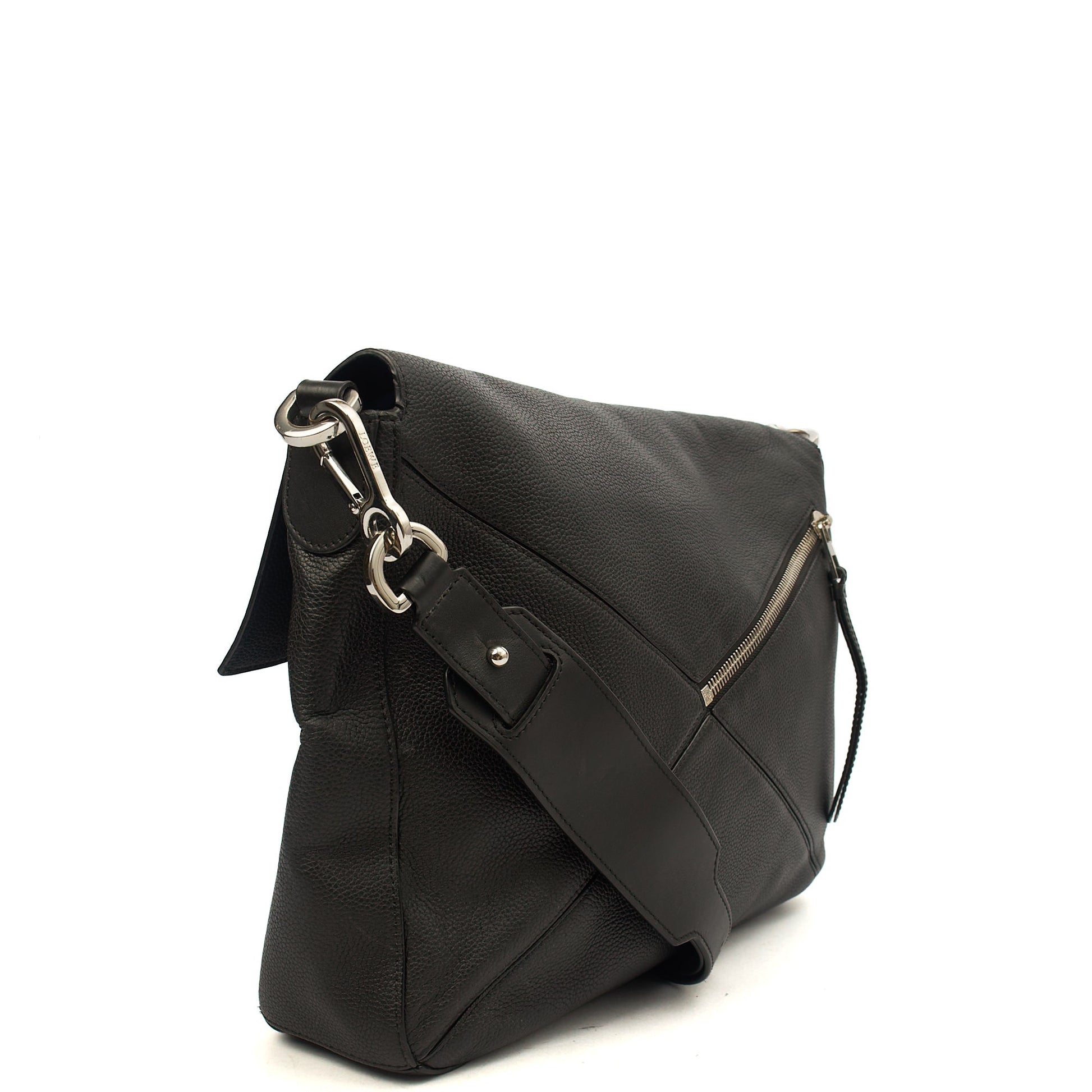 Loewe Cross Body Puzzle - Large in Black, Leather — Side View