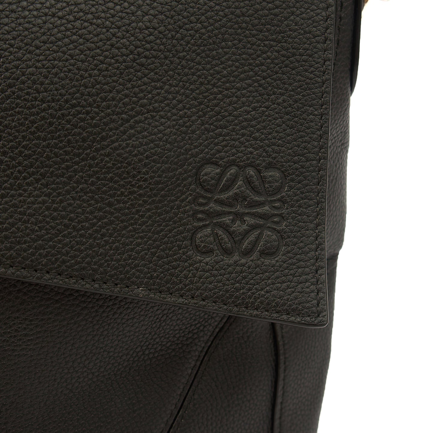 Loewe Cross Body Puzzle - Large in Black, Leather — Detail View