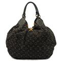 Louis Vuitton Tote Denim Baggy in Denim, Fabric — Front View