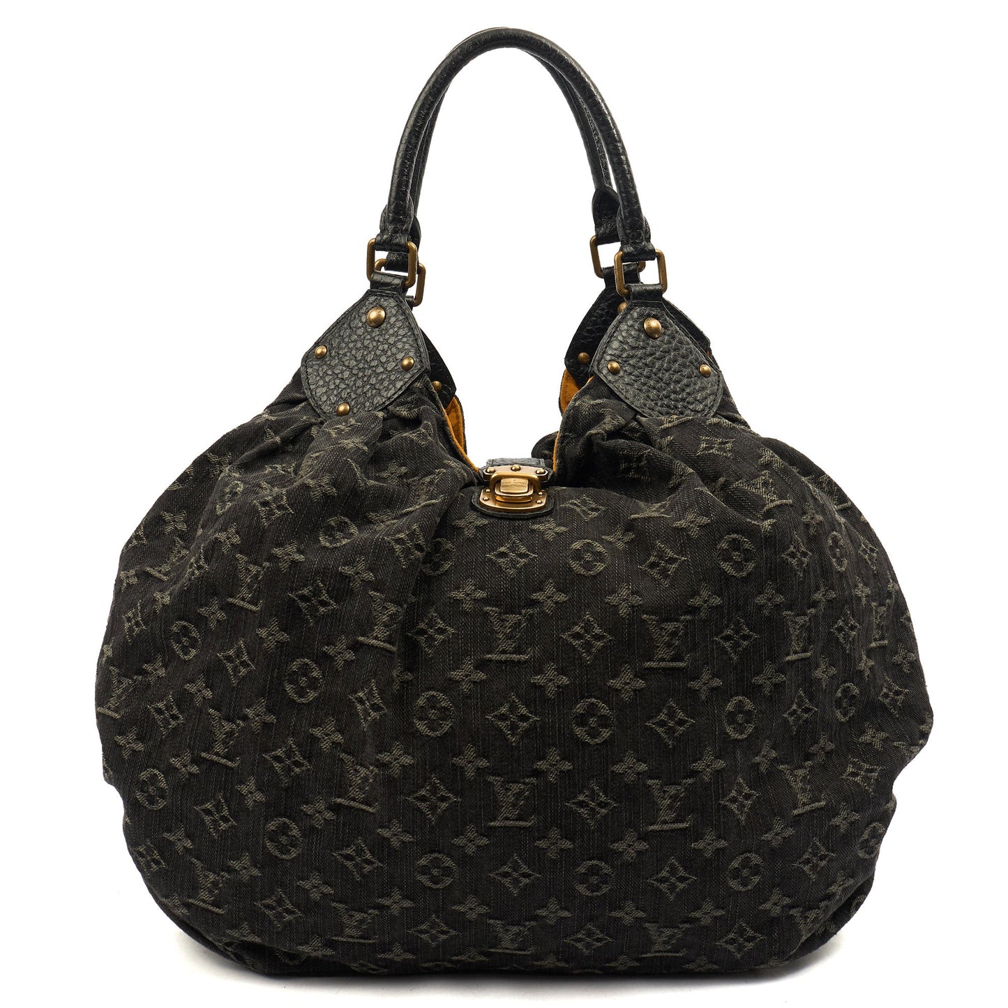 Louis Vuitton Tote Denim Baggy in Denim, Fabric — Front View