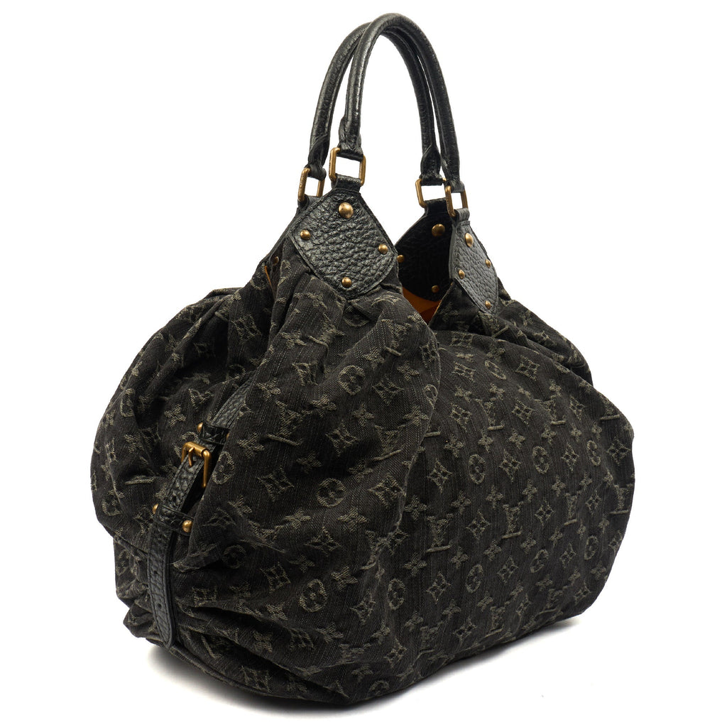 Louis Vuitton Tote Denim Baggy in Denim, Fabric — Back View