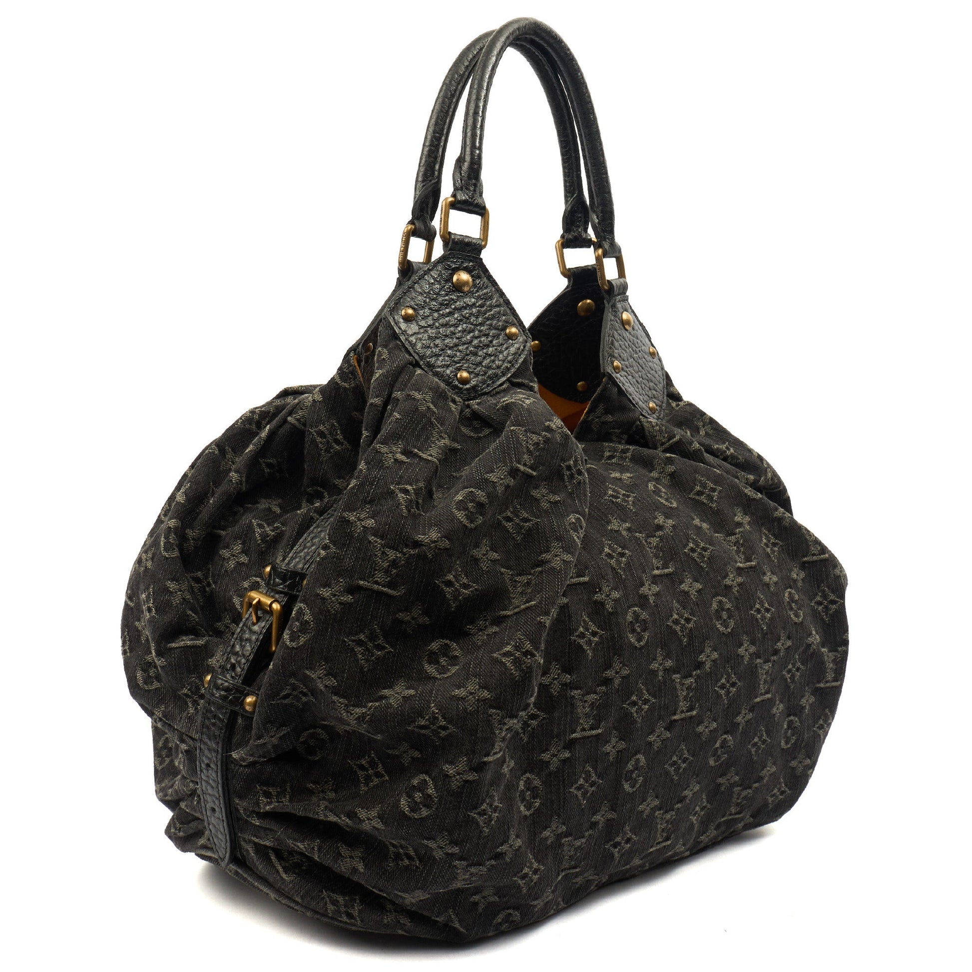 Louis Vuitton Tote Denim Baggy in Denim, Fabric — Back View