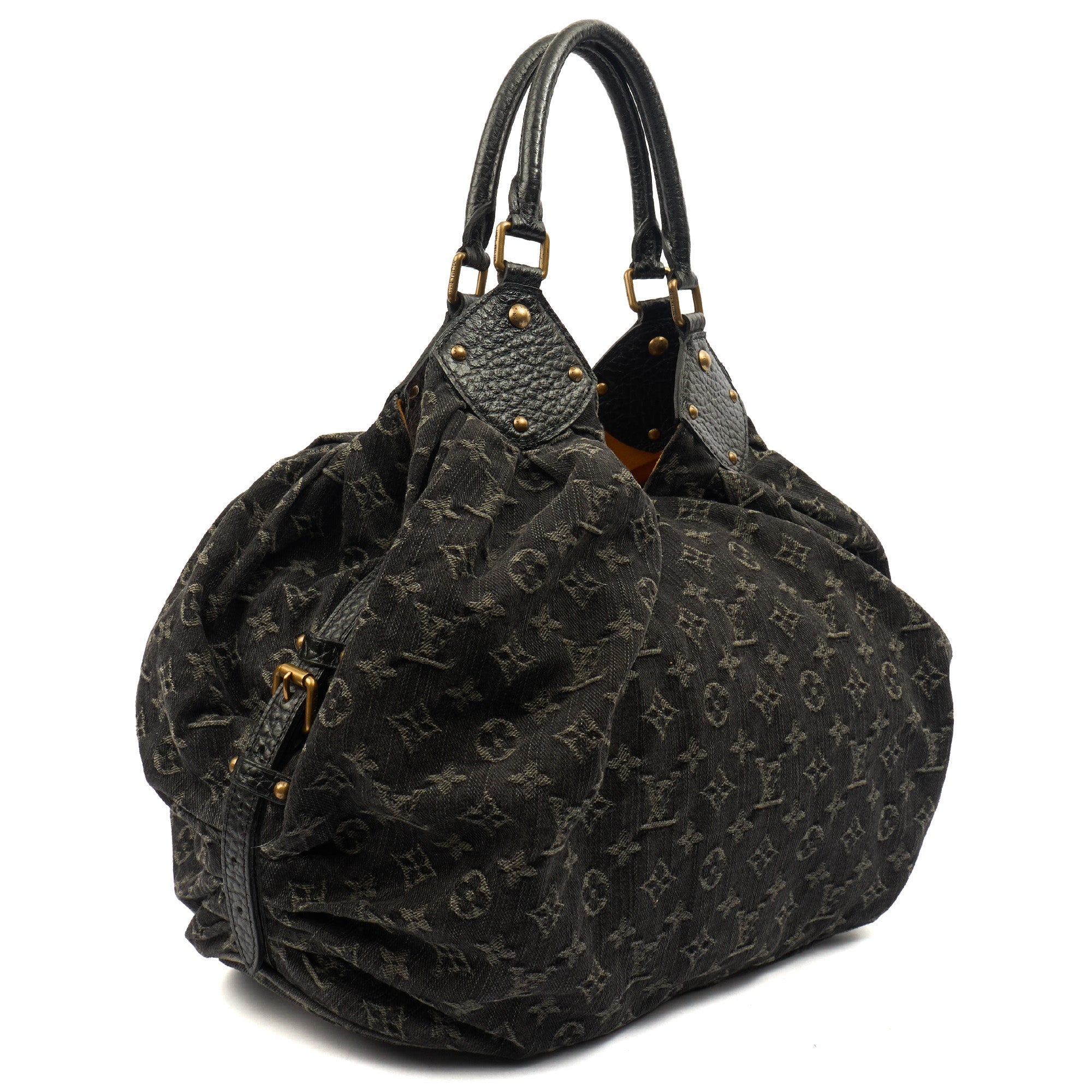 Louis Vuitton Tote Denim Baggy in Denim, Fabric — Back View