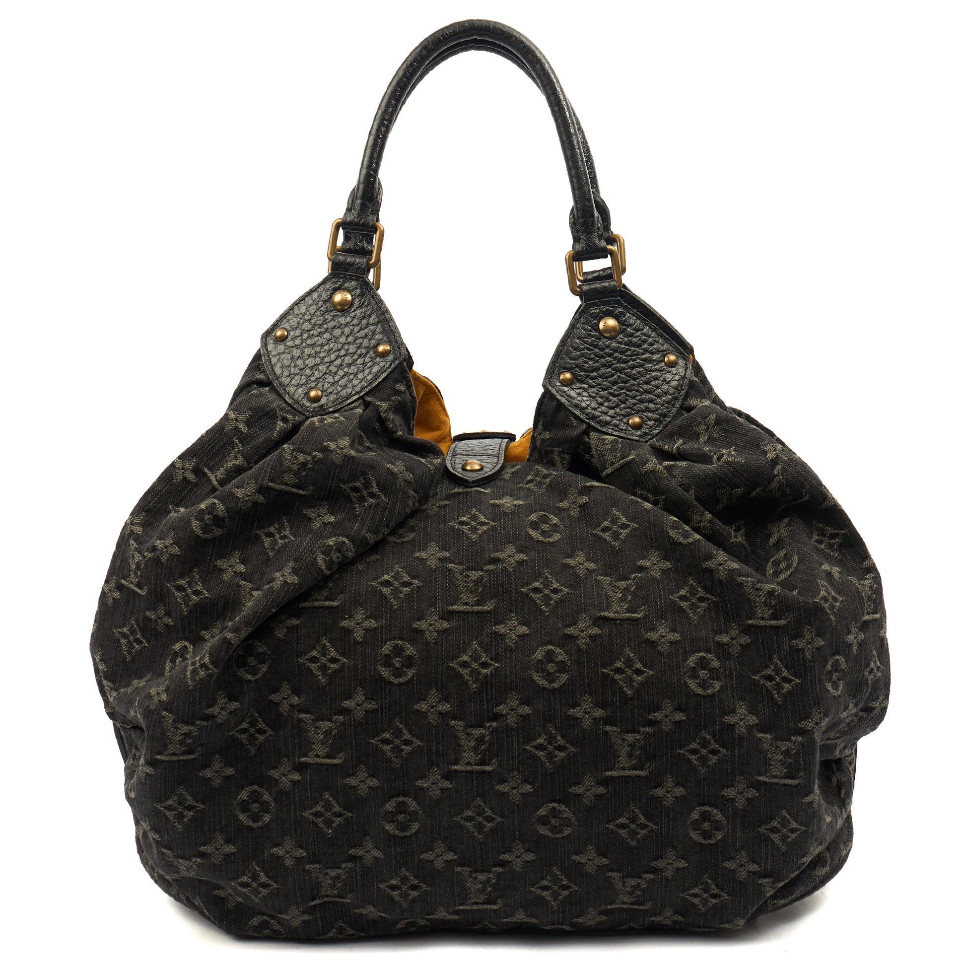 Louis Vuitton Tote Denim Baggy in Denim, Fabric — Top View