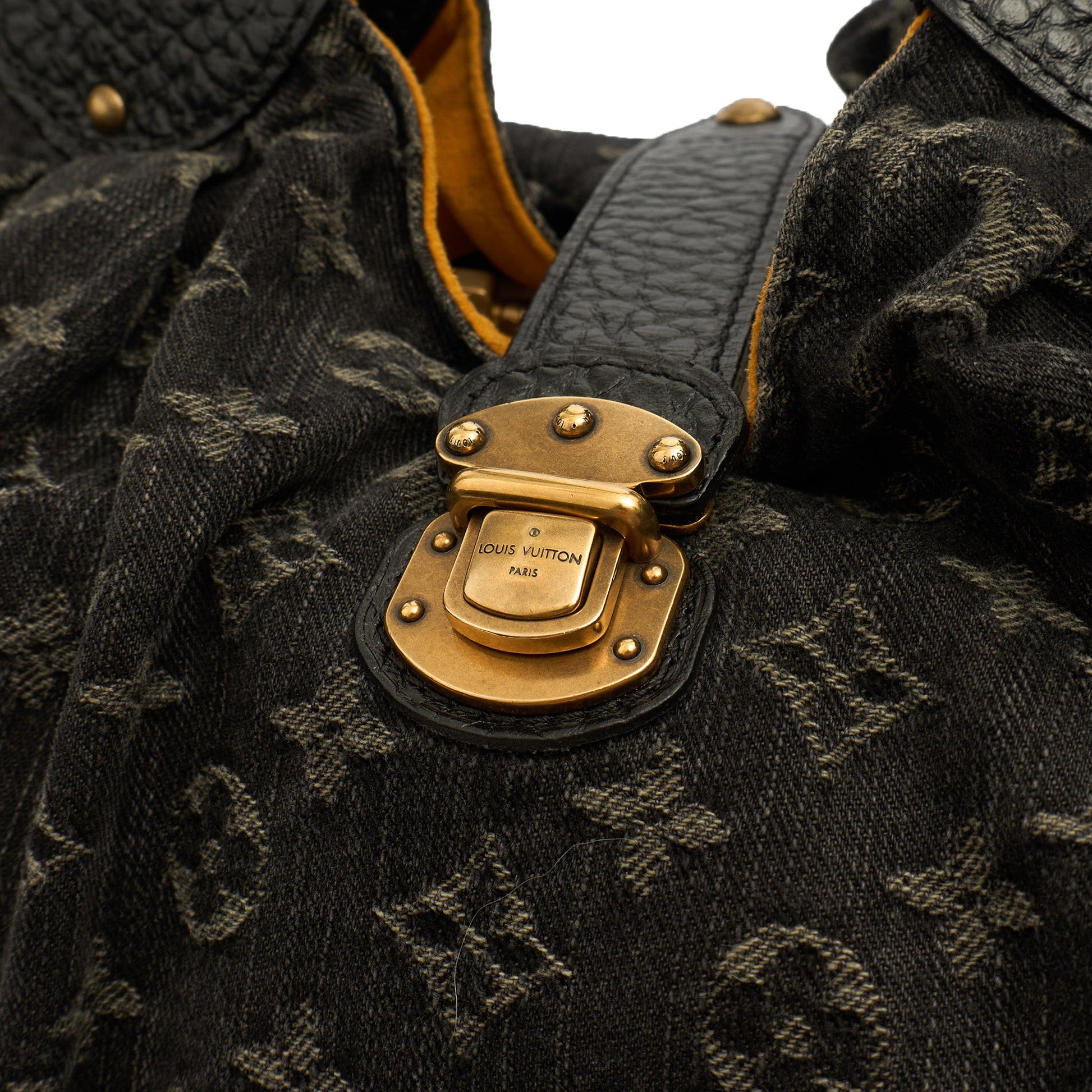 Louis Vuitton Tote Denim Baggy in Denim, Fabric — Lifestyle View
