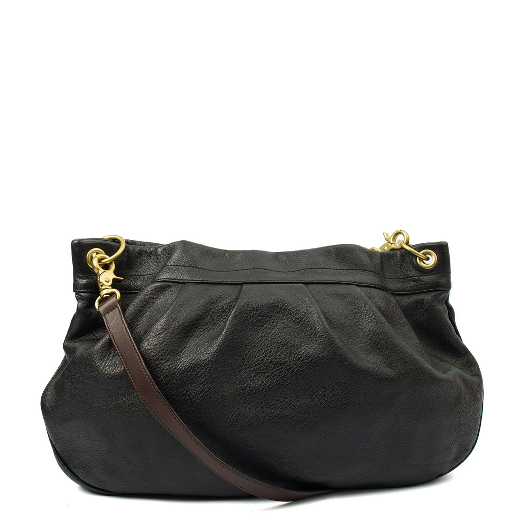 Mulberry Tote Mitzy Tote in Black, Calfskin Leather — Top View