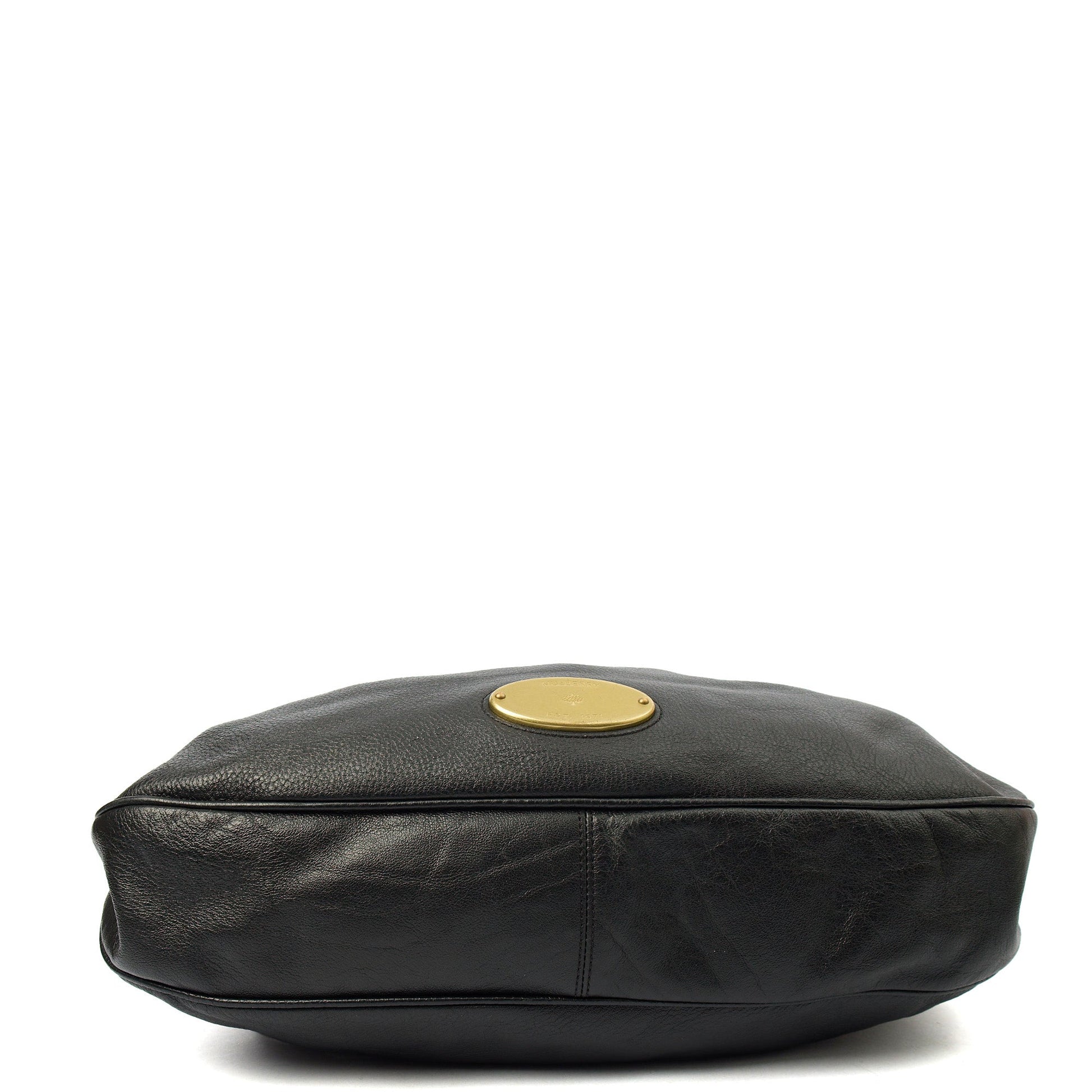 Mulberry Tote Mitzy Tote in Black, Calfskin Leather — Detail View
