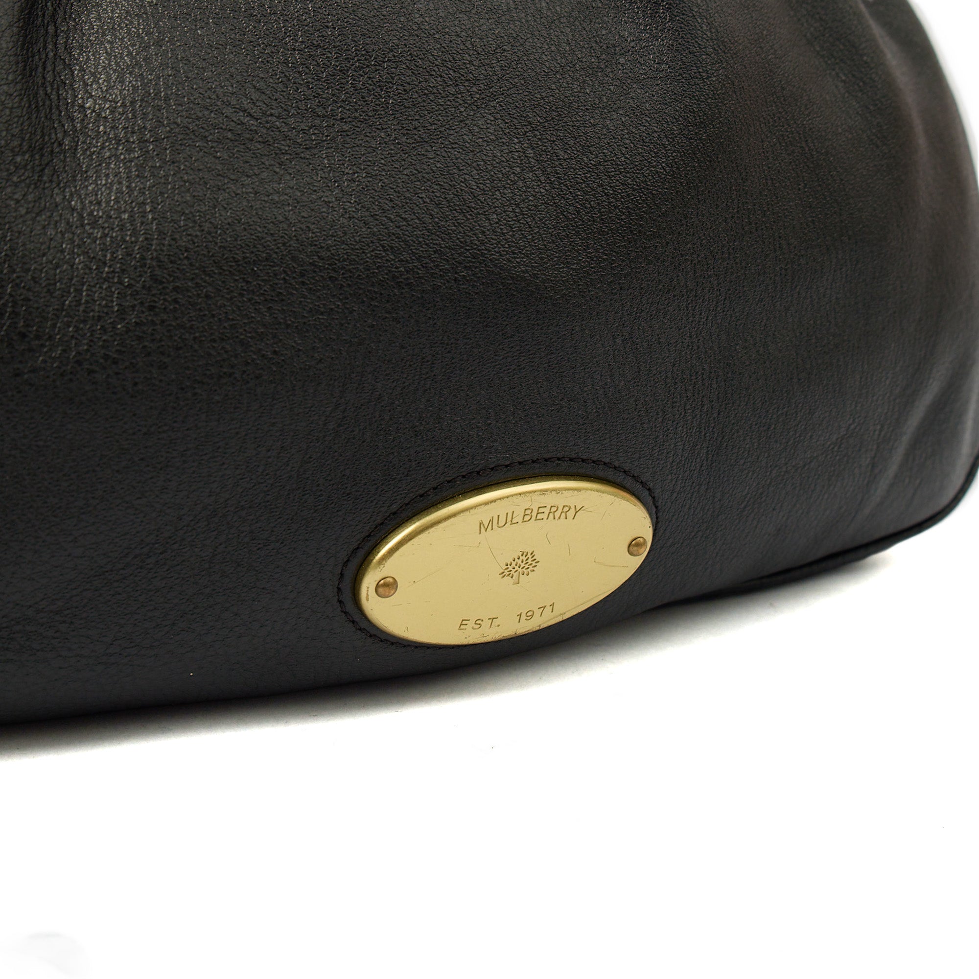 Mulberry Tote Mitzy Tote in Black, Calfskin Leather — Side View
