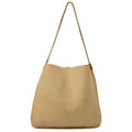 Saint Laurent Tote Suzanne Hobo in Neutral, Calfskin Leather — Front View