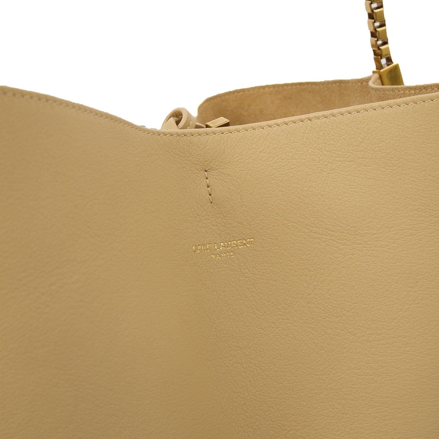 Saint Laurent Tote Suzanne Hobo in Neutral, Calfskin Leather — Alternate View 7