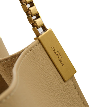 Saint Laurent Tote Suzanne Hobo in Neutral, Calfskin Leather — Alternate View 9