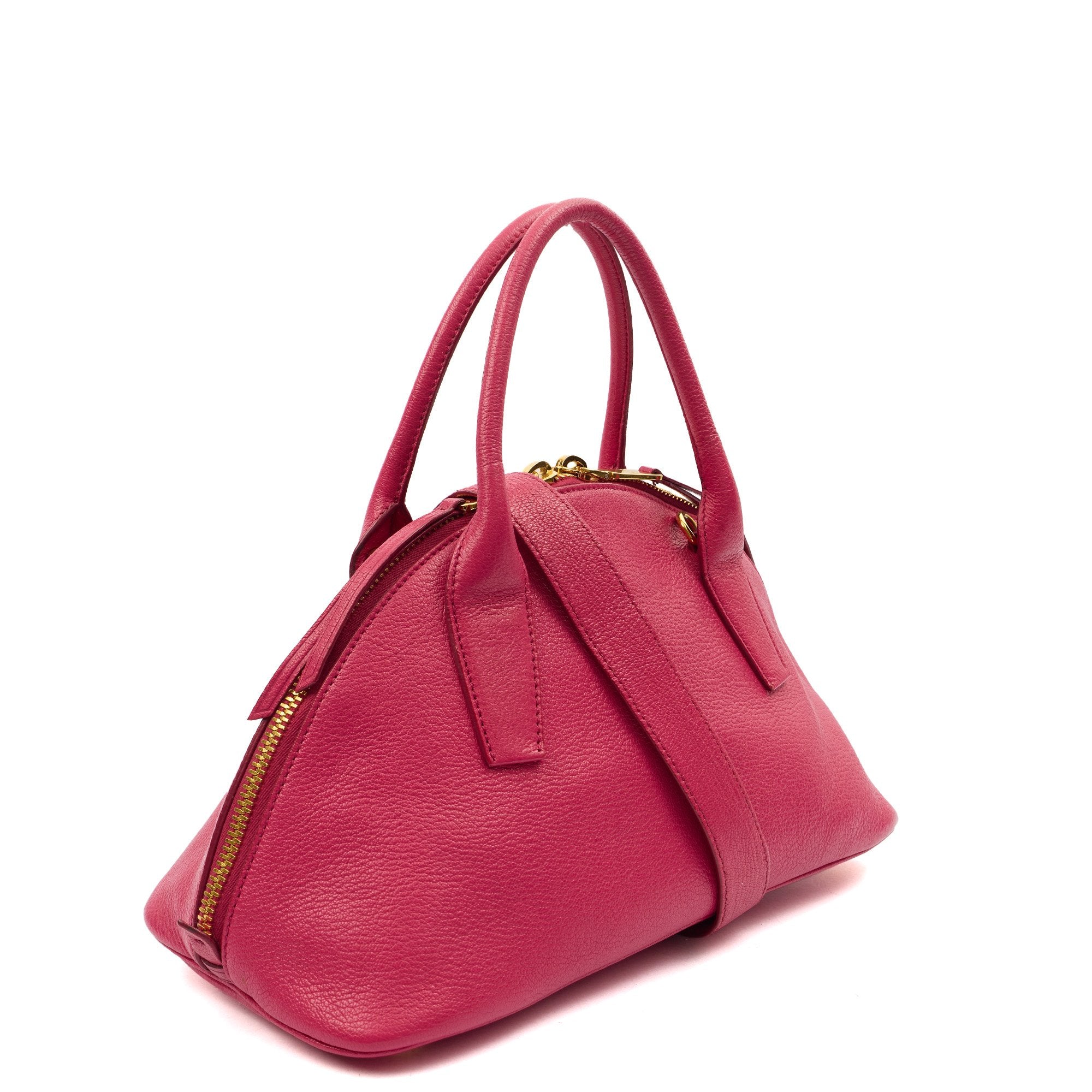 Miu Miu Shoulder Bag Bowling Bag - Small in Pink, Leather — Alternate View 8