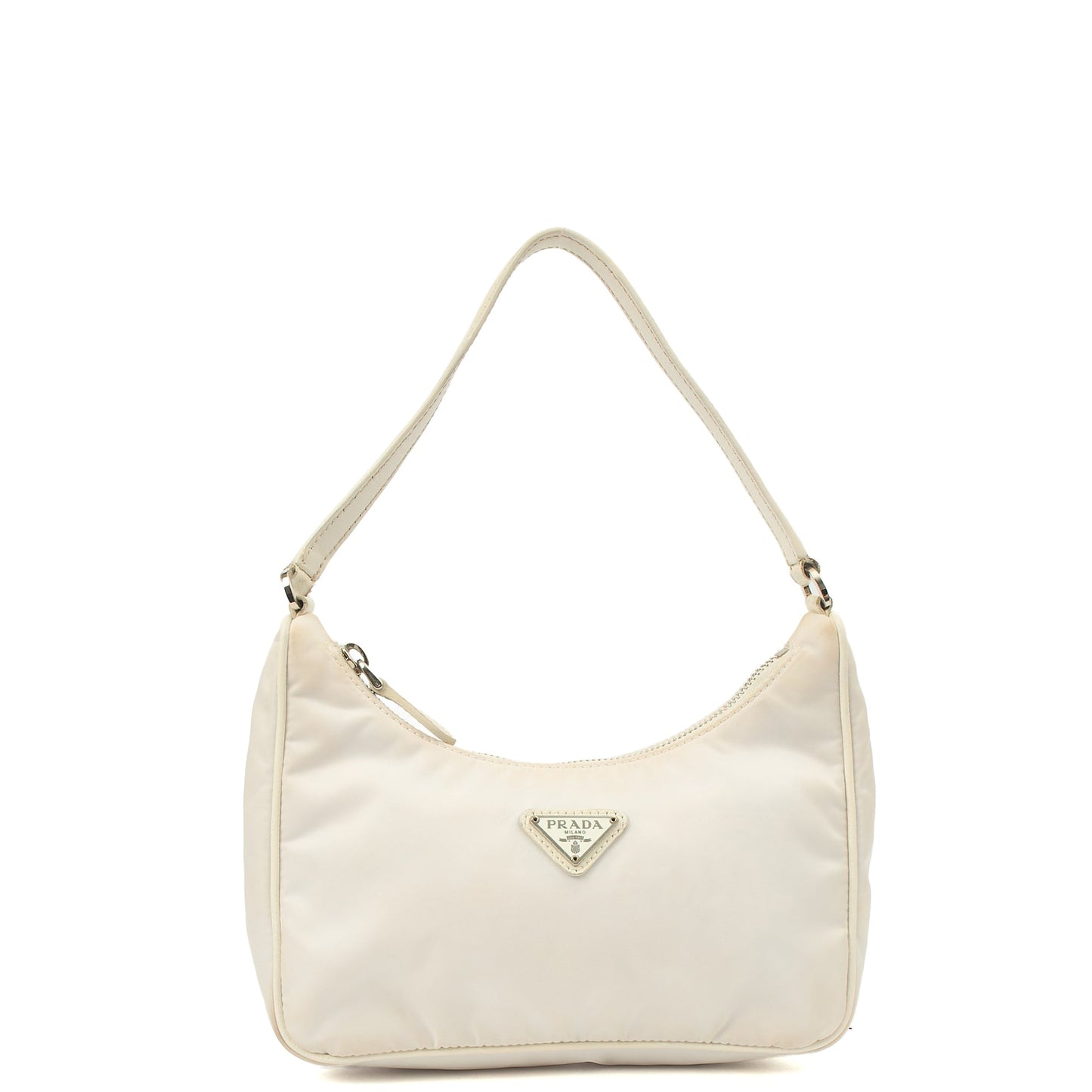 Prada Mini Bag Re-Edition 2005 Re-Nylon Bag in White, Canvas — Alternate View 8