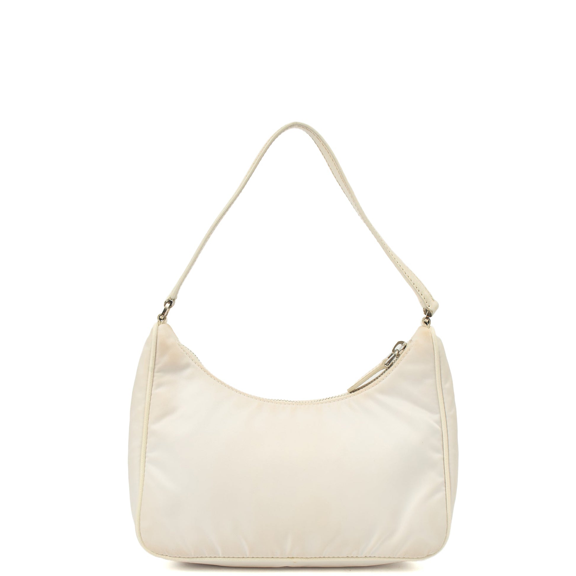 Prada Mini Bag Re-Edition 2005 Re-Nylon Bag in White, Canvas — Alternate View 10