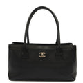 Chanel Tote Executive Shopper Tote in Black, Leather — Front View