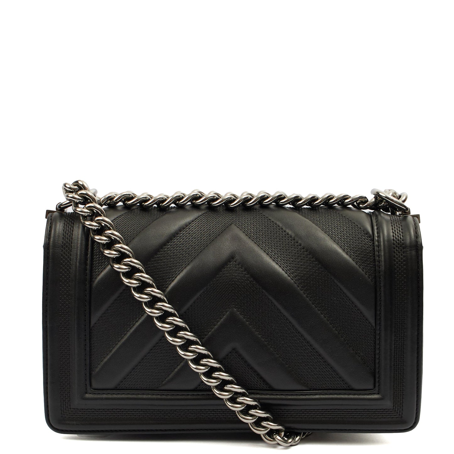 Chanel Shoulder Bag Boy - Medium in Black, Calfskin Leather — Alternate View 9