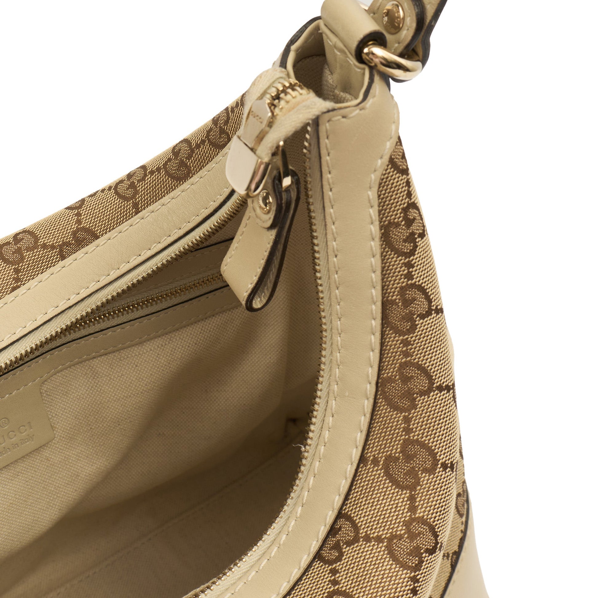 Gucci Tote Lovely Heart Hobo Bag - Large in Neutral, GG Canvas — Lifestyle View