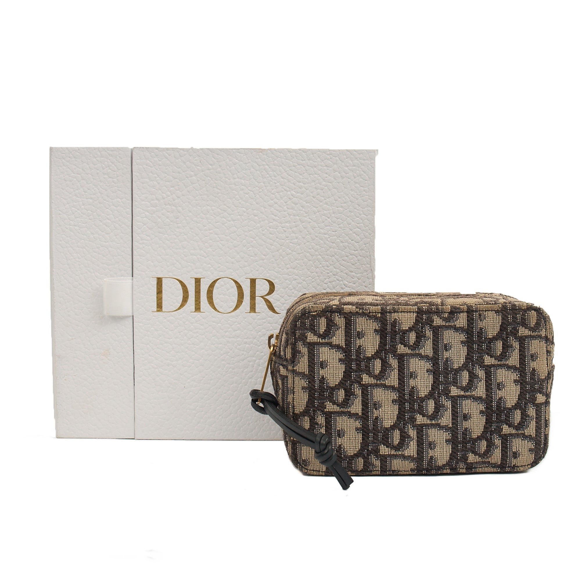 Christian Dior Cross Body Saddle Belt Pouch in Blue, Dior Oblique Embroidery — Side View