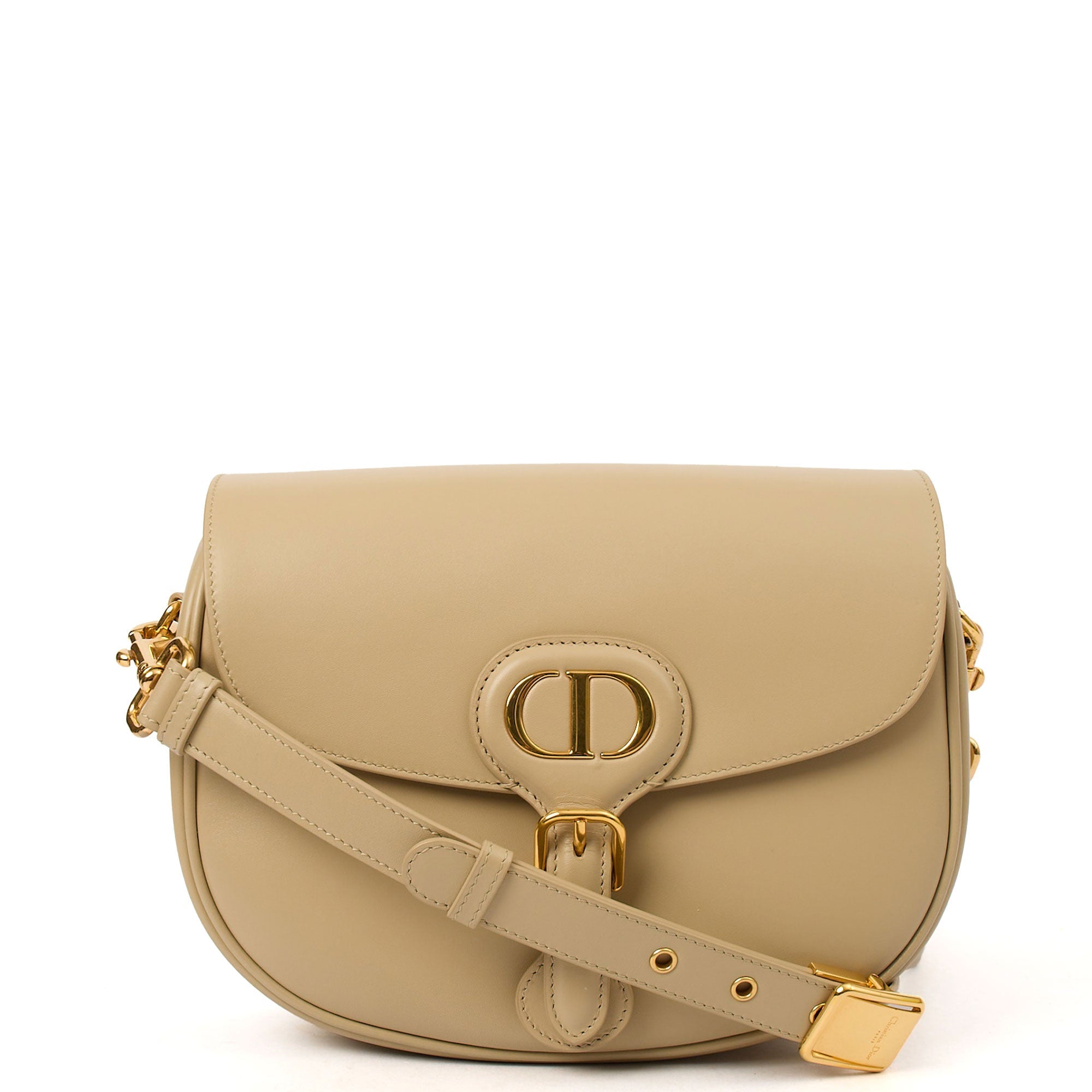 Christian Dior Cross Body Bobby- Medium  in Cream, Leather — Front View