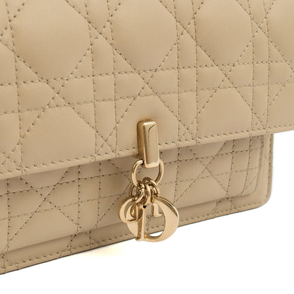 Christian Dior Cross Body My Dior Daily Chain Pouch in Neutral, Cannage Quilted Grain Skin — Alternate View 13