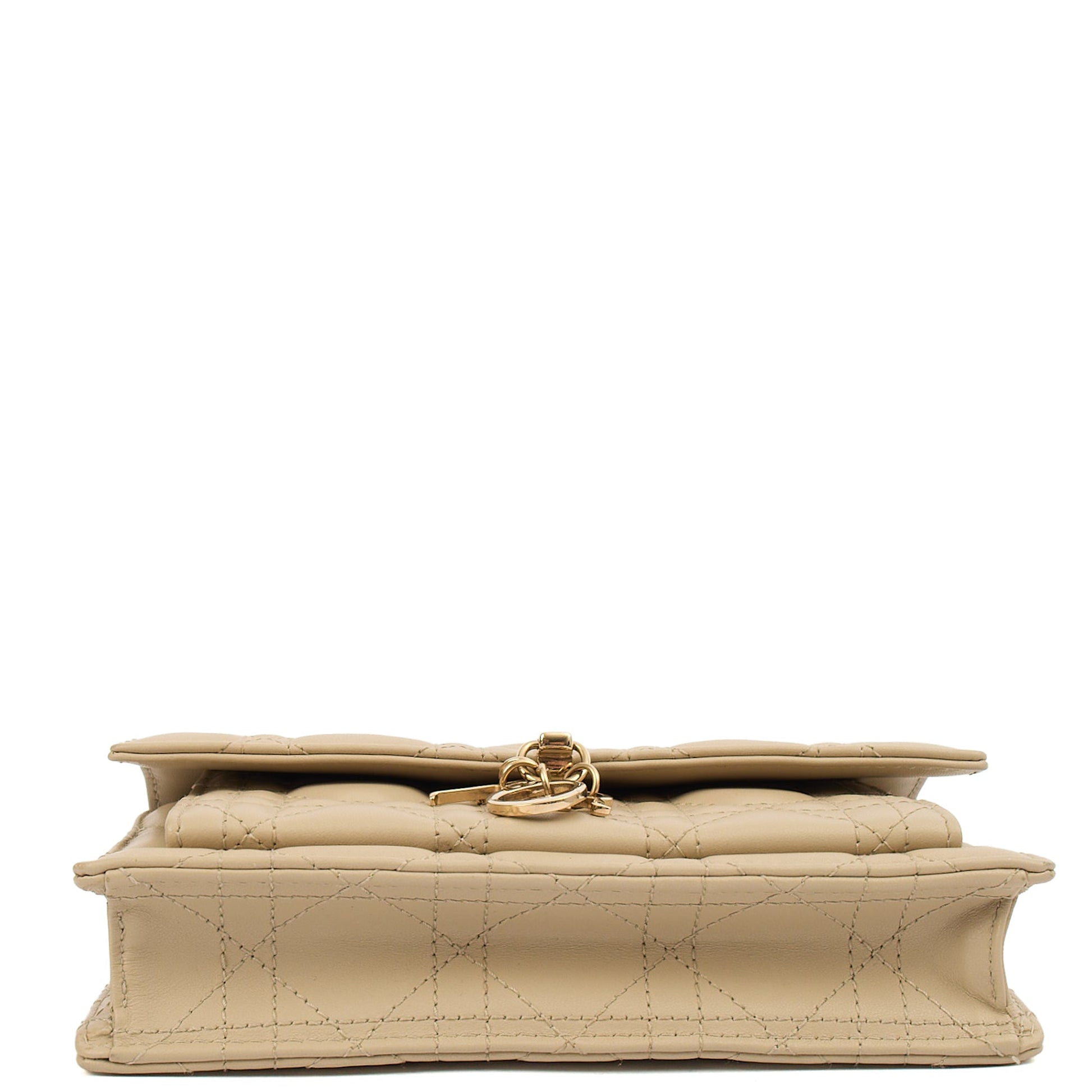 Christian Dior Cross Body My Dior Daily Chain Pouch in Neutral, Cannage Quilted Grain Skin — Alternate View 12