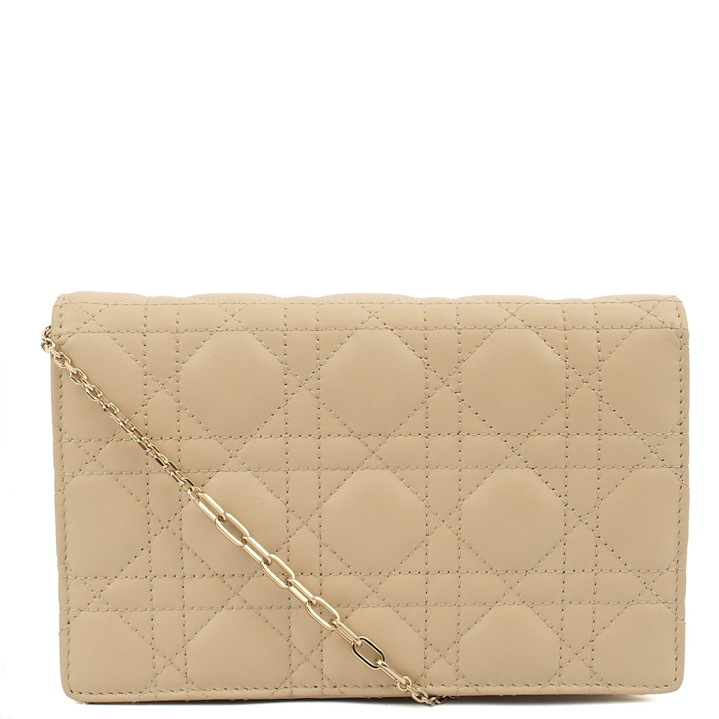 Christian Dior Cross Body My Dior Daily Chain Pouch in Neutral, Cannage Quilted Grain Skin — Alternate View 11