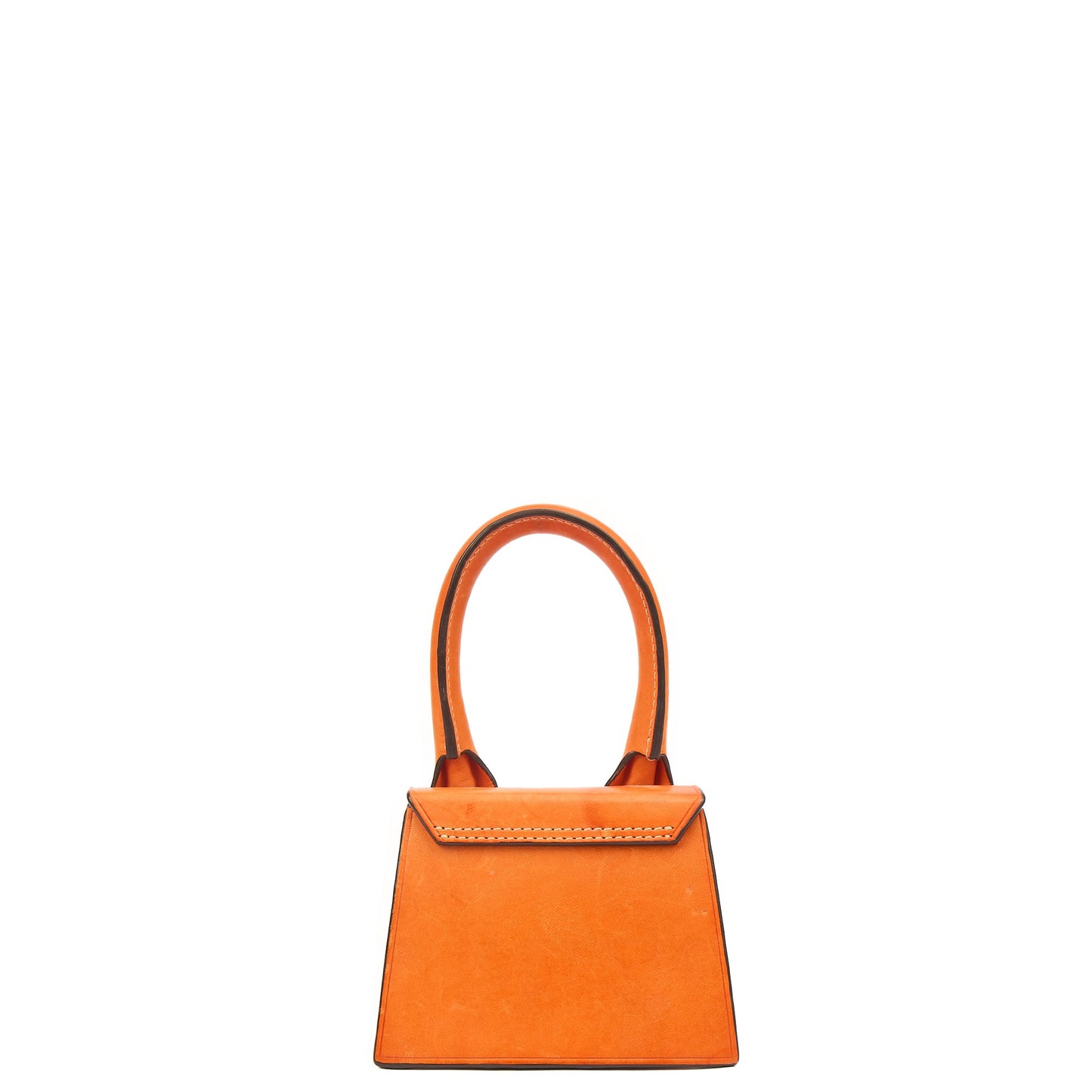 Jacquemus Mini Bag Le Chiquito in Orange, Leather — Back View