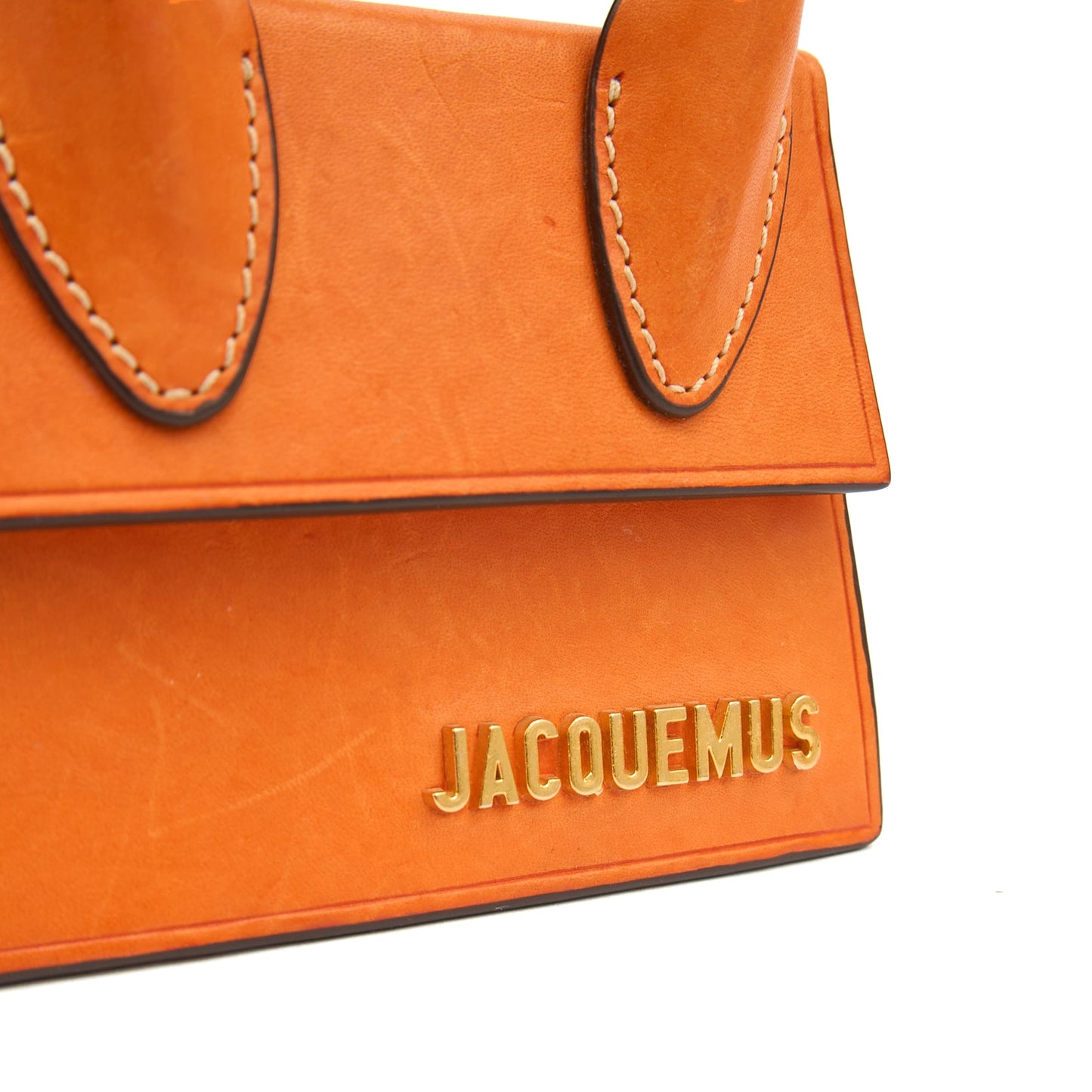 Jacquemus Mini Bag Le Chiquito in Orange, Leather — Lifestyle View