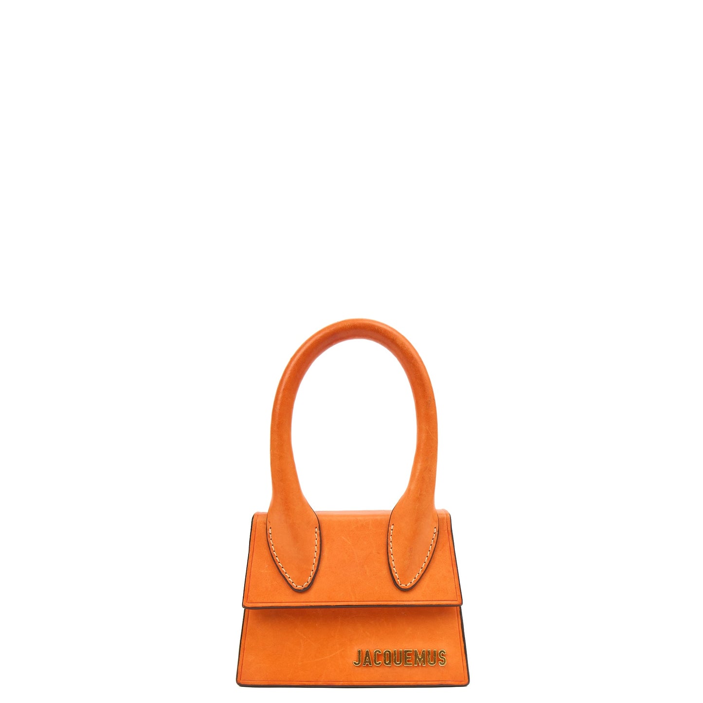 Jacquemus Mini Bag Le Chiquito in Orange, Leather — Front View