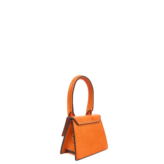 Jacquemus Mini Bag Le Chiquito in Orange, Leather — Side View