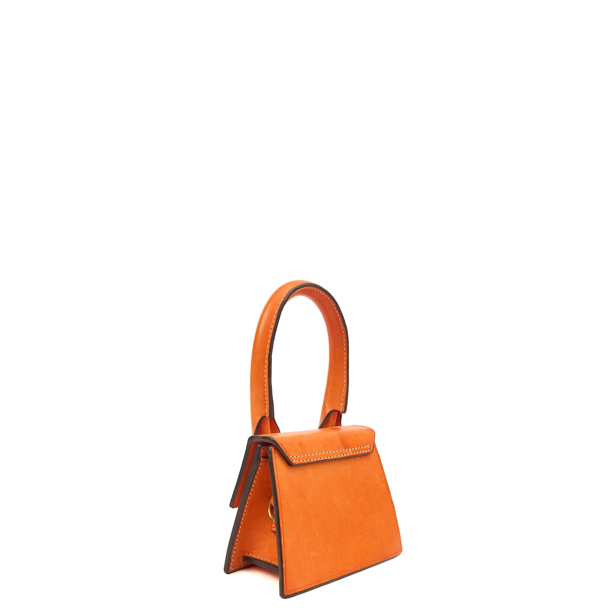 Jacquemus Mini Bag Le Chiquito in Orange, Leather — Alternate View 9