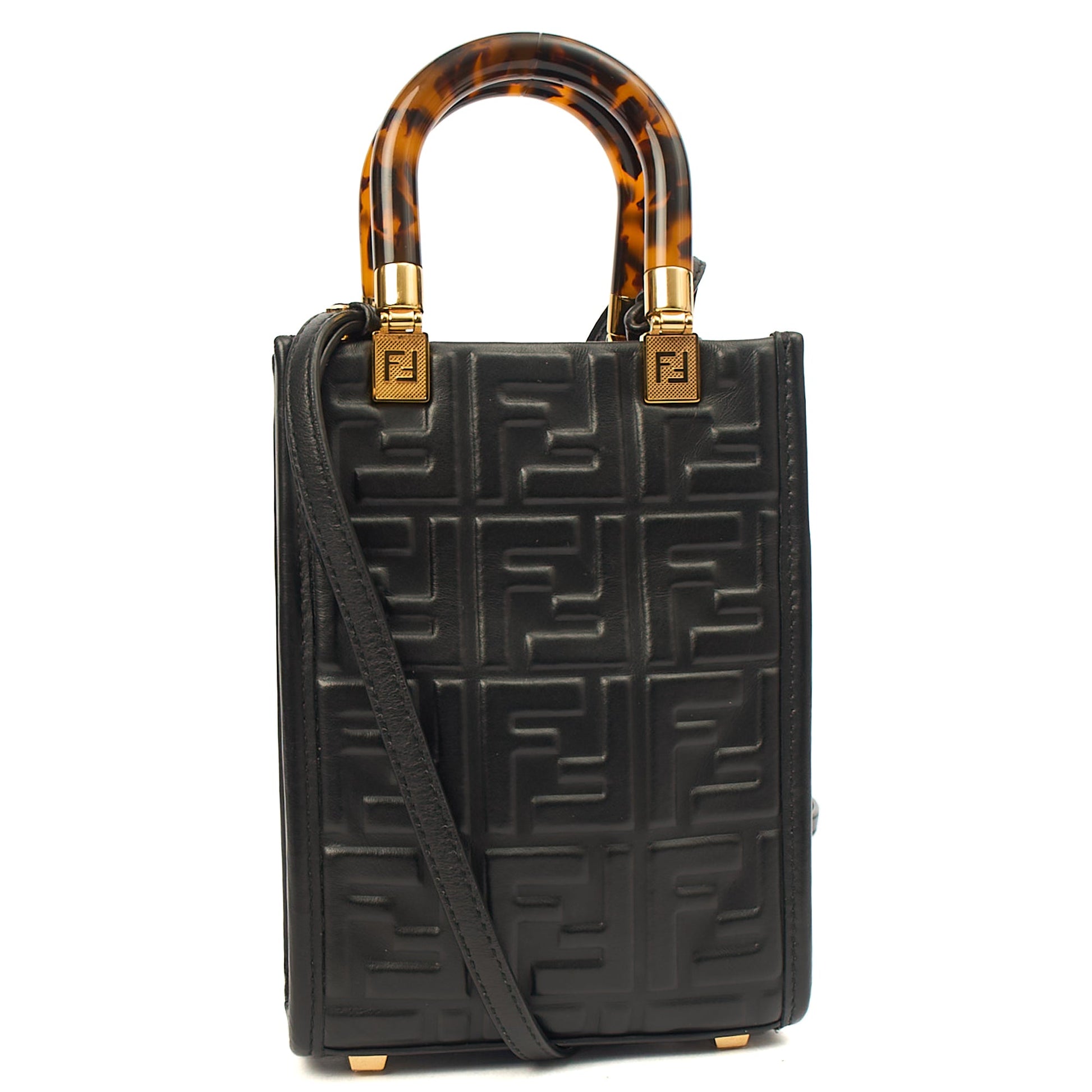Fendi Mini Bag Sunshine - Mini in Black, Leather — Alternate View 13