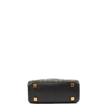 Fendi Mini Bag Sunshine - Mini in Black, Leather — Top View