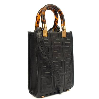 Fendi Mini Bag Sunshine - Mini in Black, Leather — Side View