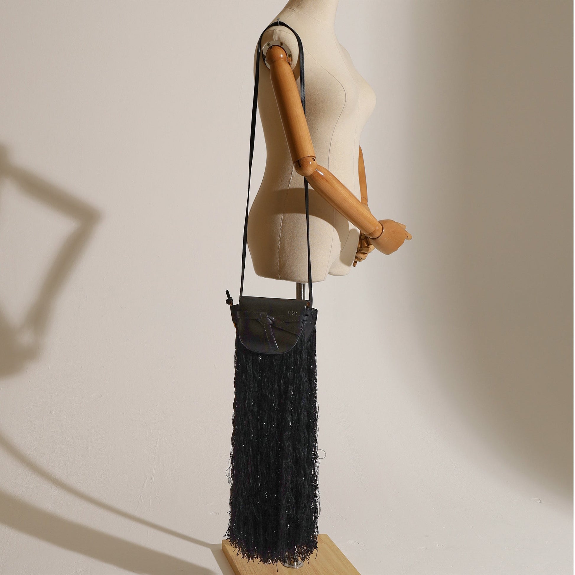 Loewe Cross Body Gate - Mini in Black, Leather — Lifestyle View