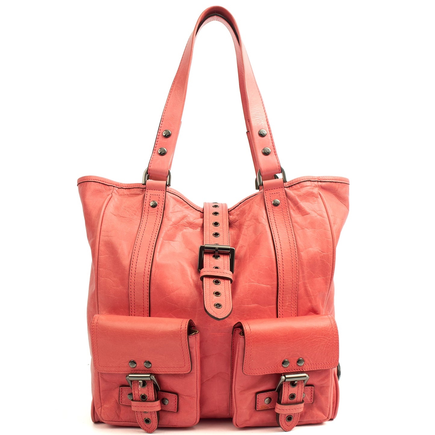 Mulberry Tote Vintage Tote  in Pink, Leather — Front View