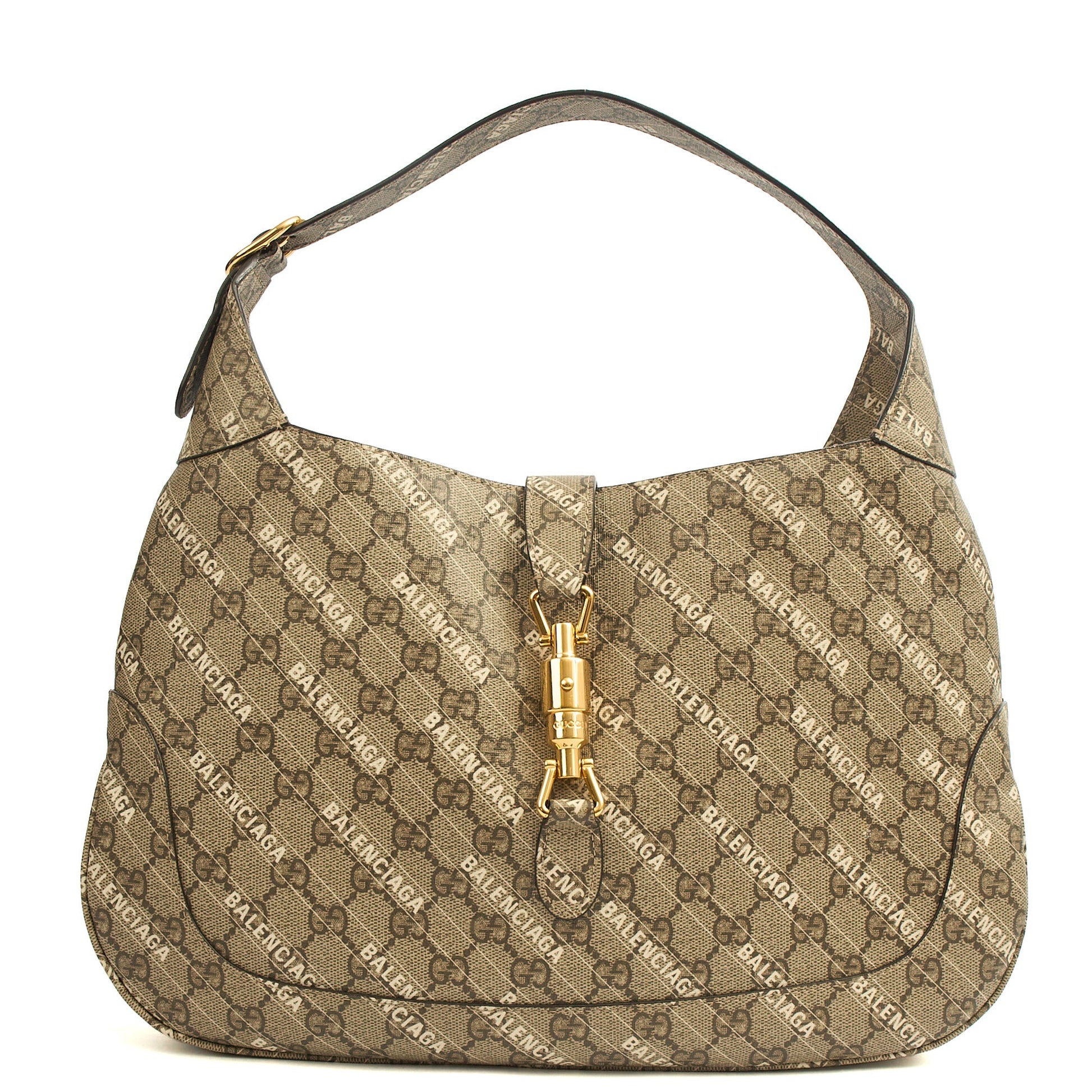 Gucci Shoulder Bag Jackie in GG Supreme, Leather — Front View