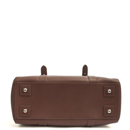 Mulberry Tote Bayswater Double Zip Tote in Putty, Leather — Top View