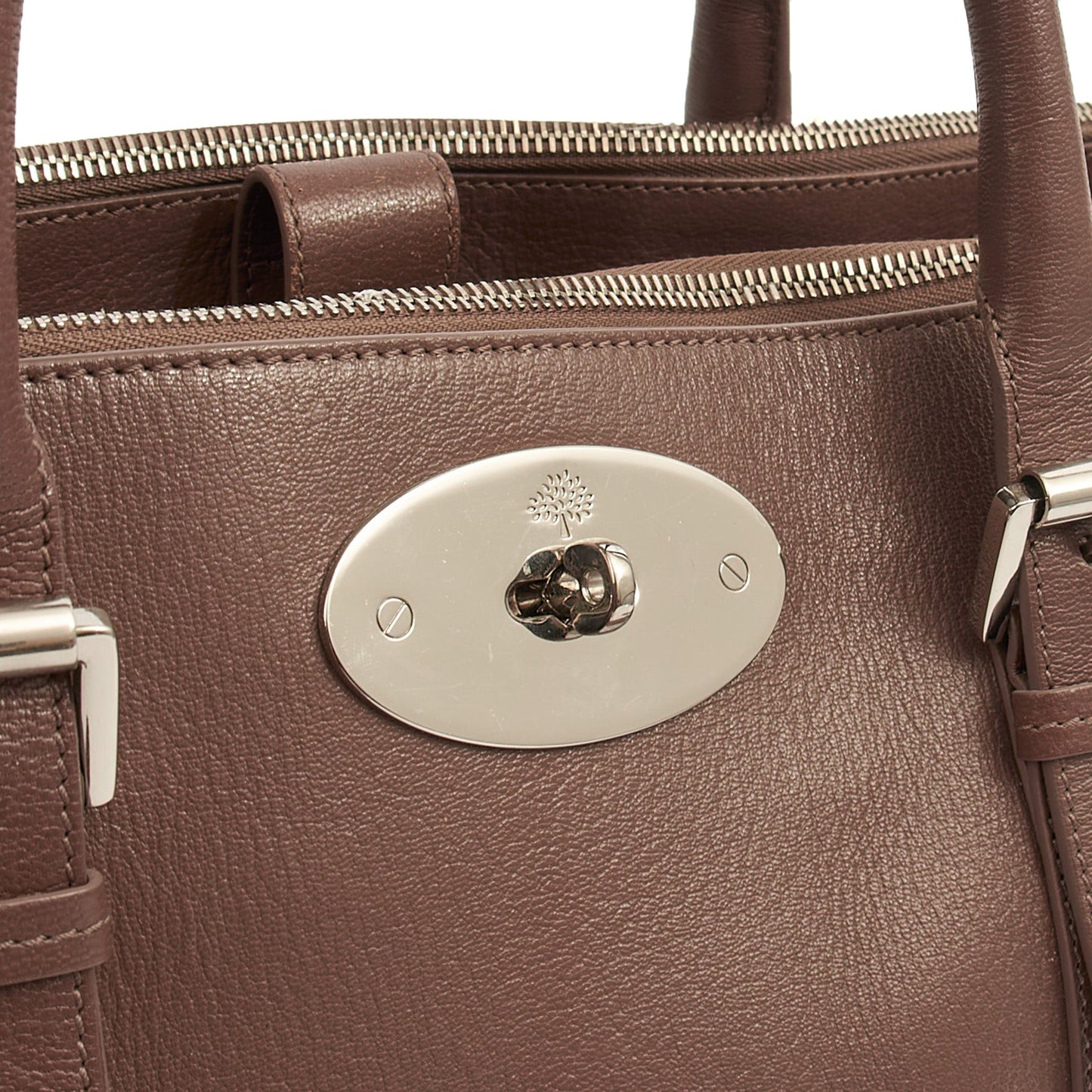 Mulberry Tote Bayswater Double Zip Tote in Putty, Leather — Lifestyle View