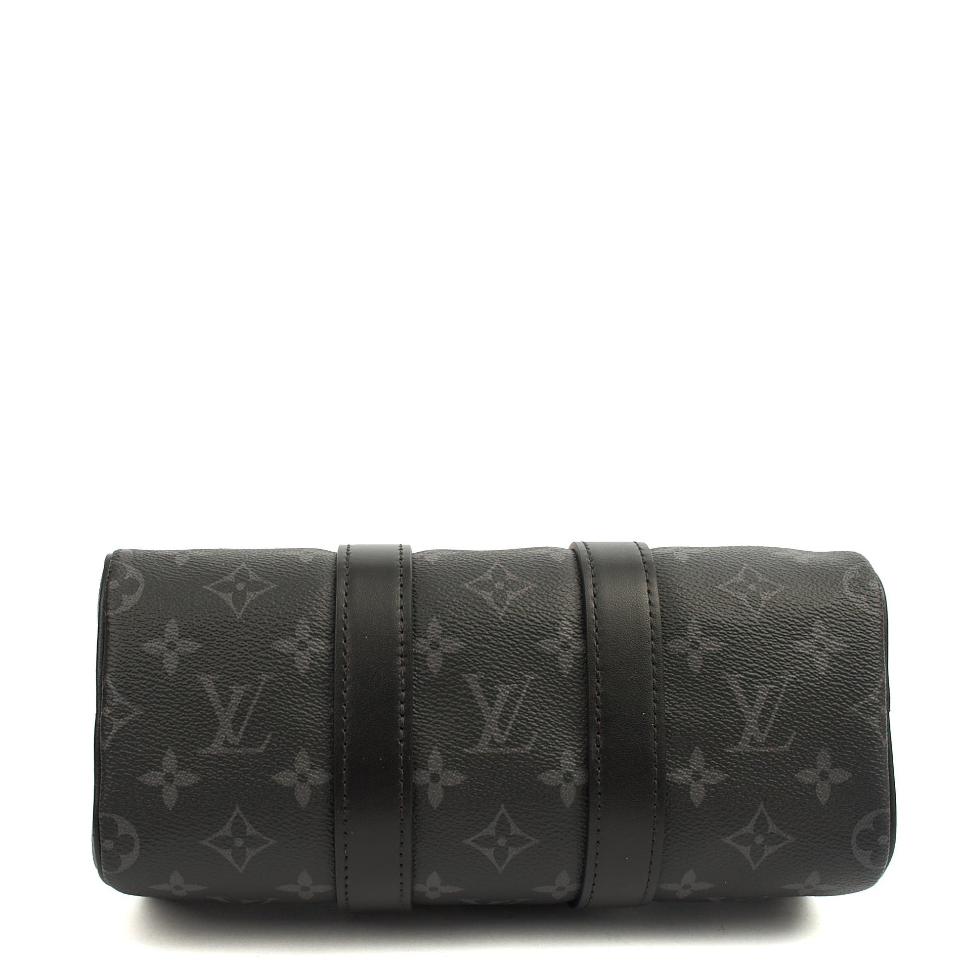 Louis Vuitton Cross Body Keepall 25 Bandouliere in Monogram Eclipse, Canvas — Detail View