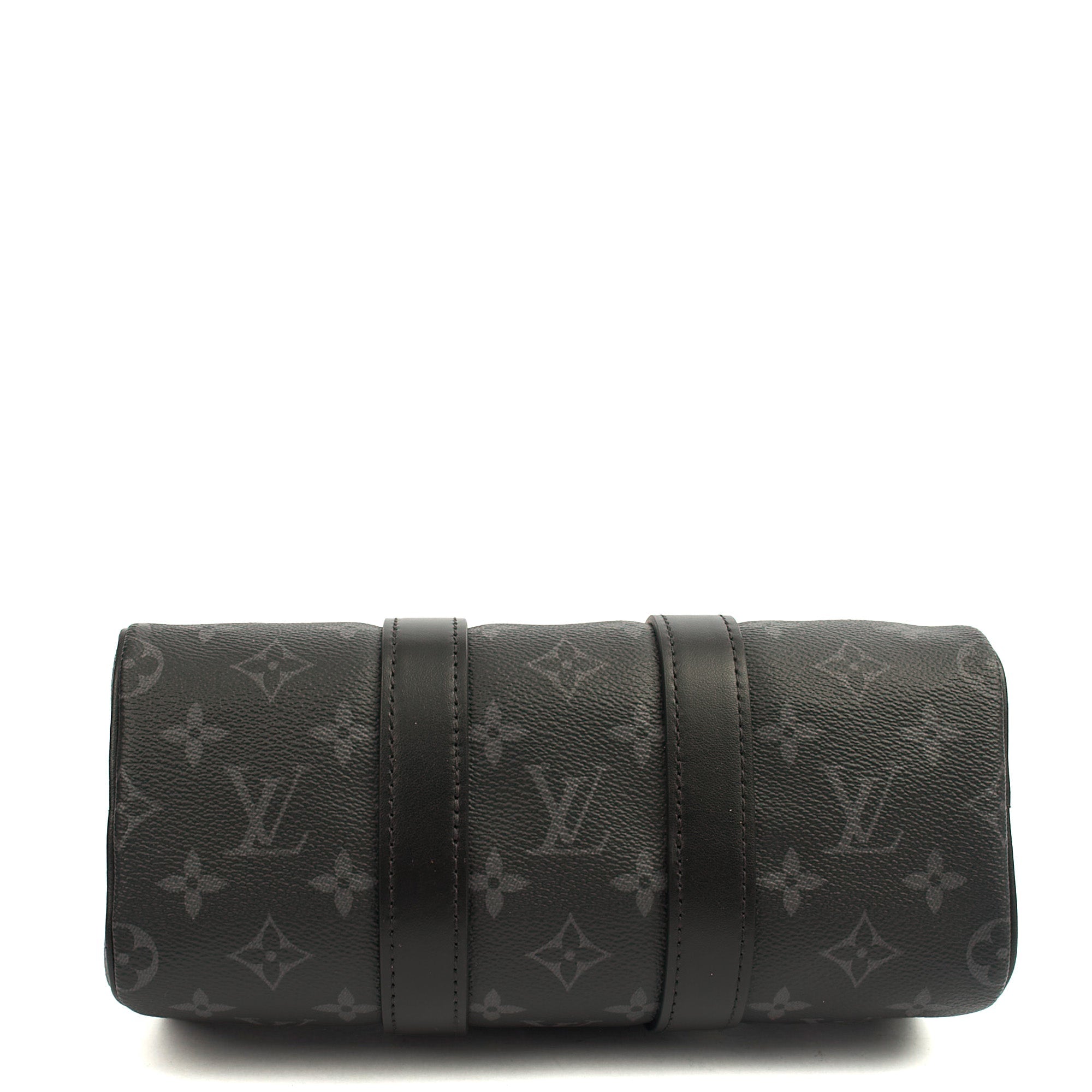 Louis Vuitton Cross Body Keepall 25 Bandouliere in Monogram Eclipse, Canvas — Detail View