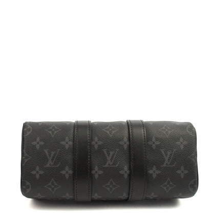 Louis Vuitton Cross Body Keepall 25 Bandouliere in Monogram Eclipse, Canvas — Detail View