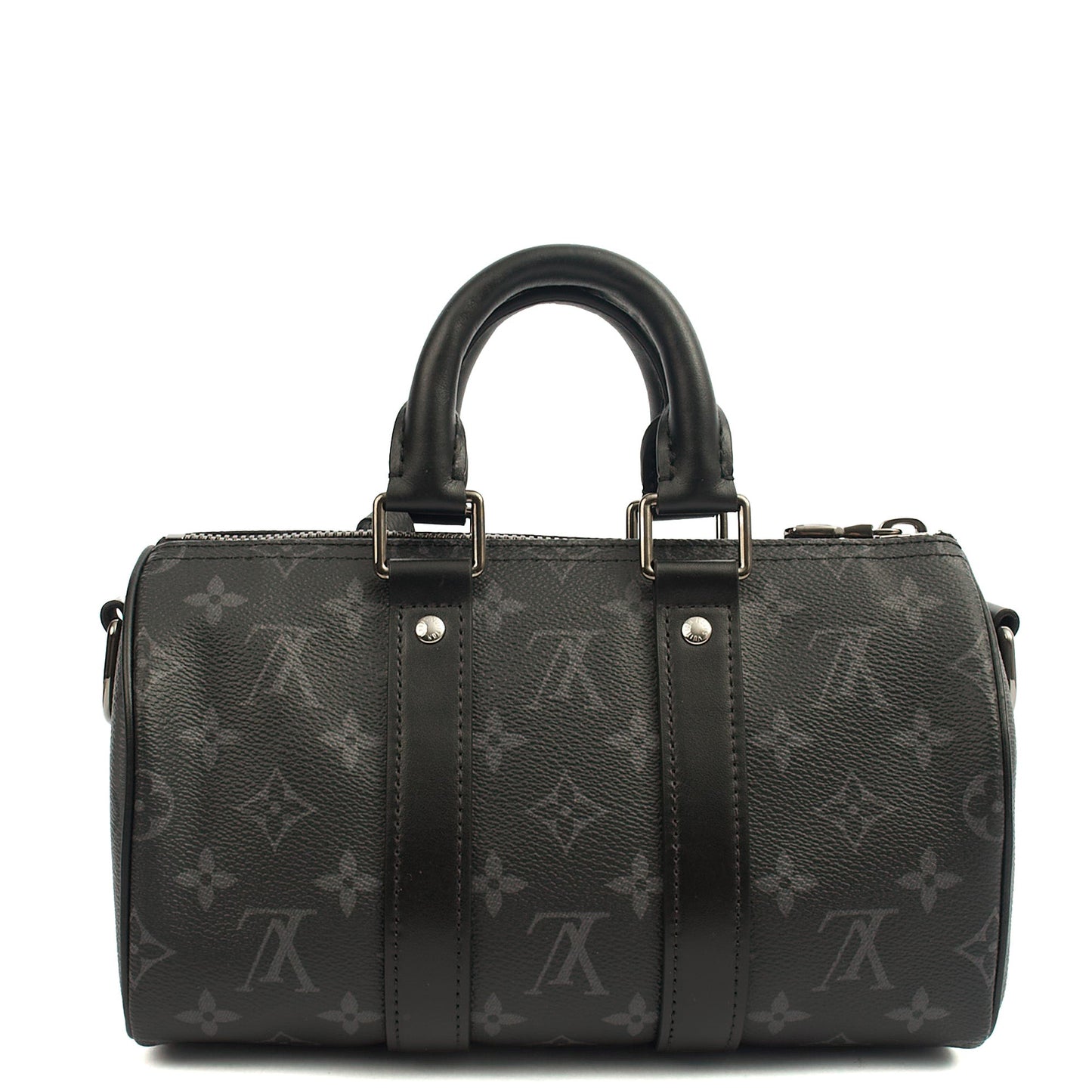 Louis Vuitton Cross Body Keepall 25 Bandouliere in Monogram Eclipse, Canvas — Top View