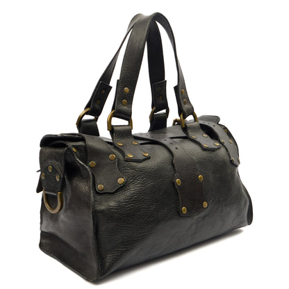 Mulberry Tote Roxanne in Black, Leather — Back View