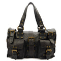 Mulberry Tote Roxanne in Black, Leather — Front View