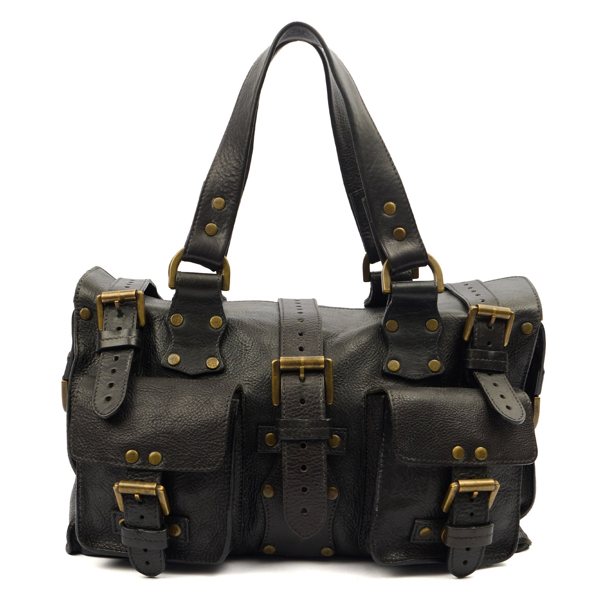 Mulberry Tote Roxanne in Black, Leather — Front View