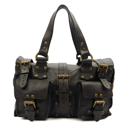 Mulberry Tote Roxanne in Black, Leather — Front View