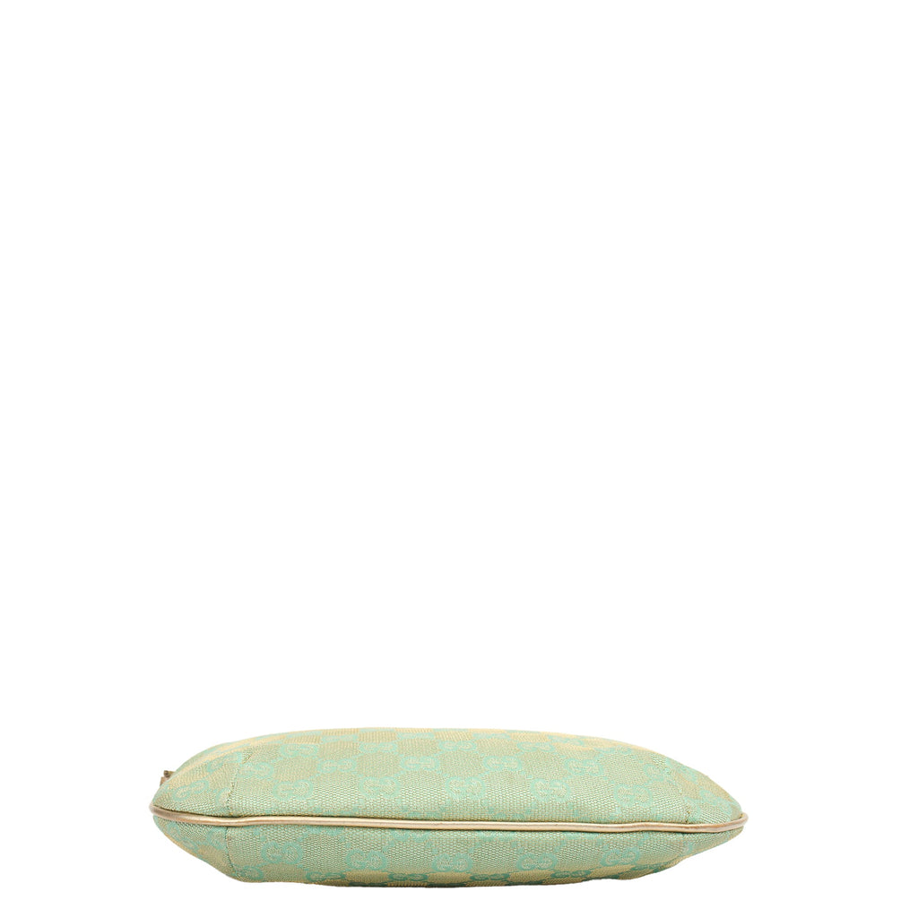 Gucci Shoulder Bag Vintage Shoulder Bag in Green, Fabric — Top View