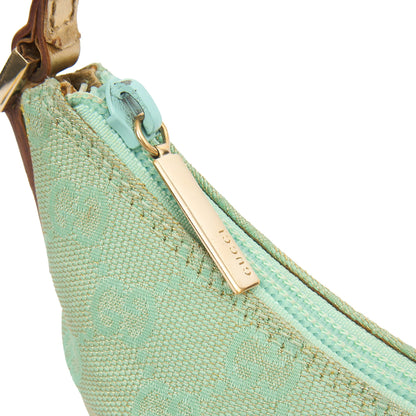 Gucci Shoulder Bag Vintage Shoulder Bag in Green, Fabric — Alternate View 14